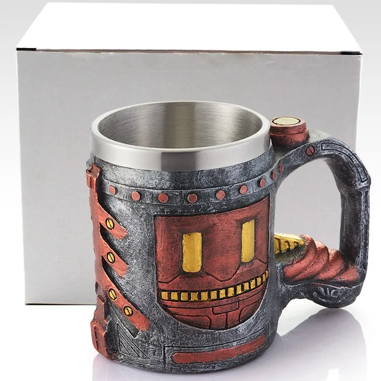 3D Яркий Череп Воин Викинг Черепа Пивная Кружка Tankard Готический Шлем Drinkware Судно Чашки Кофе Рождественский Подарок С Пакетом