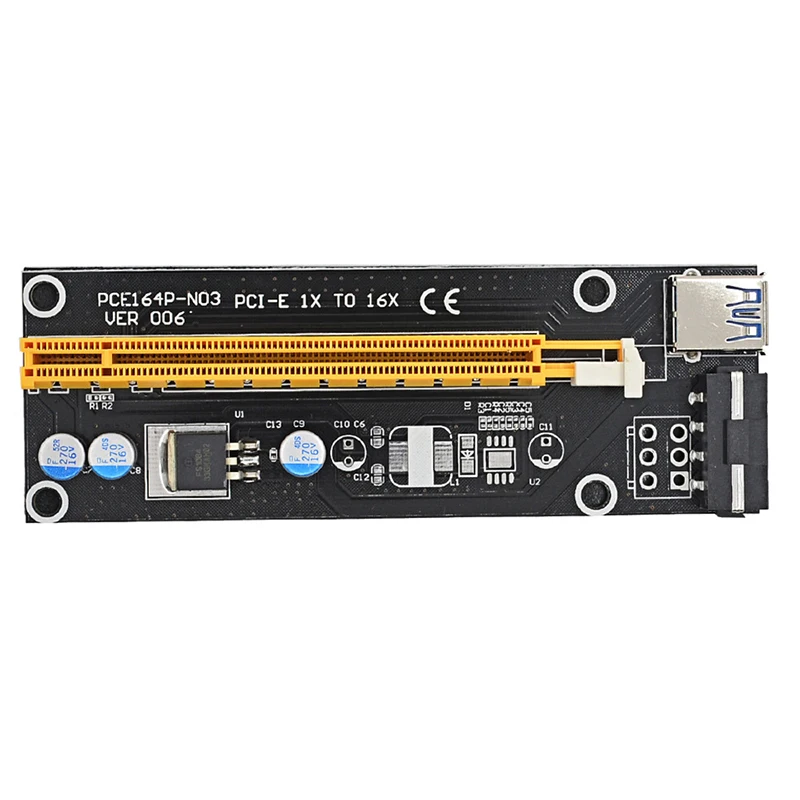 PCI E 1x до 16x Райзер карта Express 60 см USB 3 0 SATA к 4Pin IDE Molex адаптер для майнинга Bitcion