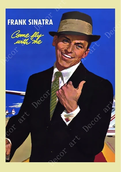 Поп арт Frank Sinatra музыка певица холст картины винтажные стены крафт плакаты с