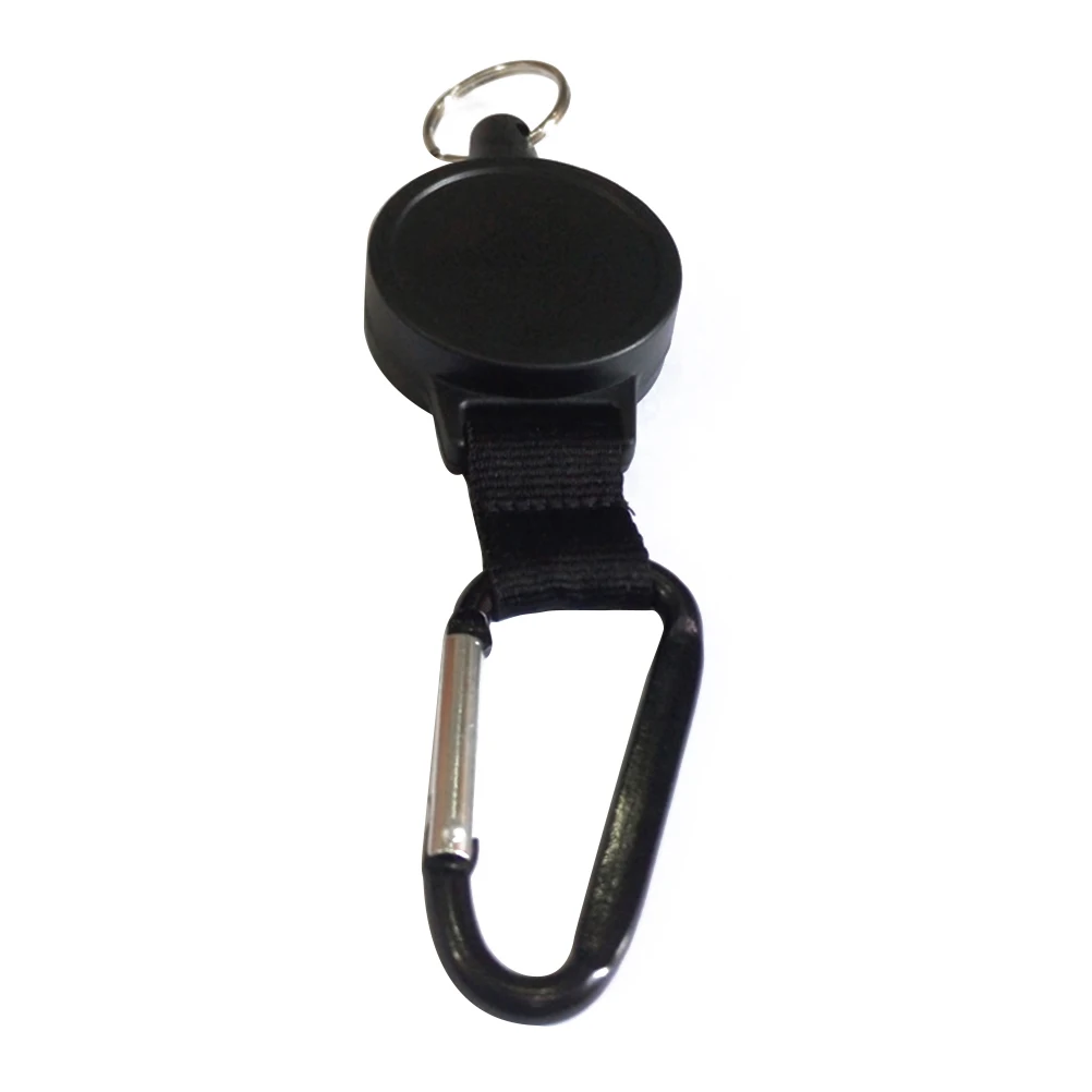 

PIXNOR ABS Plastic Retractable Keychain Outdoor Sports Keyring High Elasticity Heavy Duty Carabiner Key Chain with Back Splint