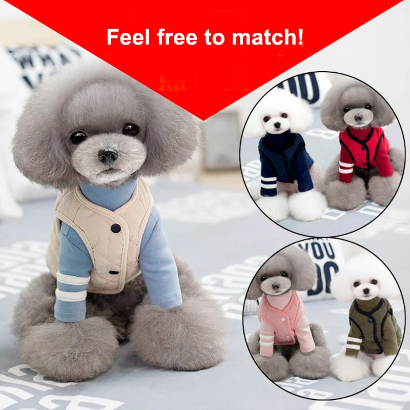 Winter Dog Jacket Pet Dog Clothes for Small Dogs Pet Coat Warm Puppy Suit Cotton Clothing for Dogs Thicken Clothes Chihuahua 35S