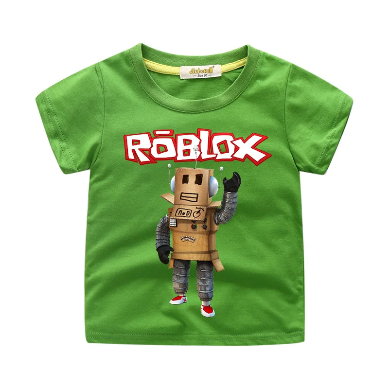

2019 Game Roblox Baby Clothes 3D T-shirts for Boy Girl Cartoon Cotton Summer Tee Fashion tshirt Children Top t shirt Clothing