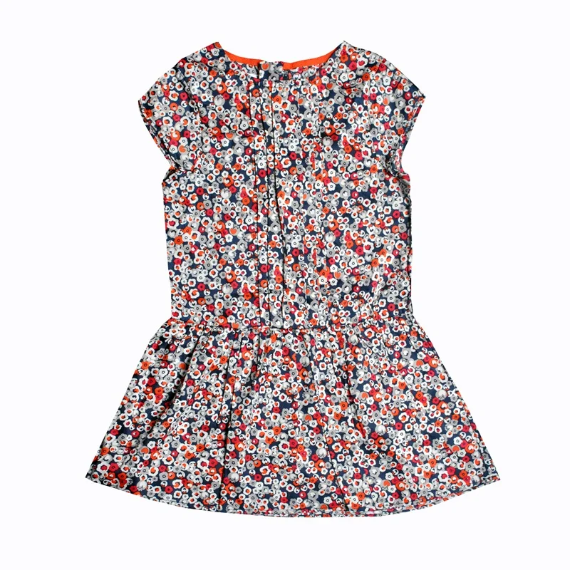 

2018 New Flower 100% Pure cotton Dress Princess Kids Baby Girls Sleeveless Dress Floral Party Dress Children Summer Sundress