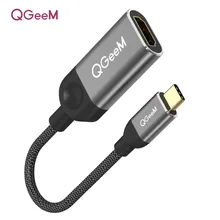 QGEEM USB C к HDMI Кабель-адаптер 4 K 30 Гц Тип-c HDMI для huawei mate 20 macBook pro 2018 ipad pro galaxy S9 HDMI USB-C кабель