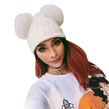 Sleeper#5001 Высокое качество для женщин зимние теплые шапки вязаный крючком вязать шапочка с помпоном кепки хлопок красота интимные аксессуары см 16 см беспла