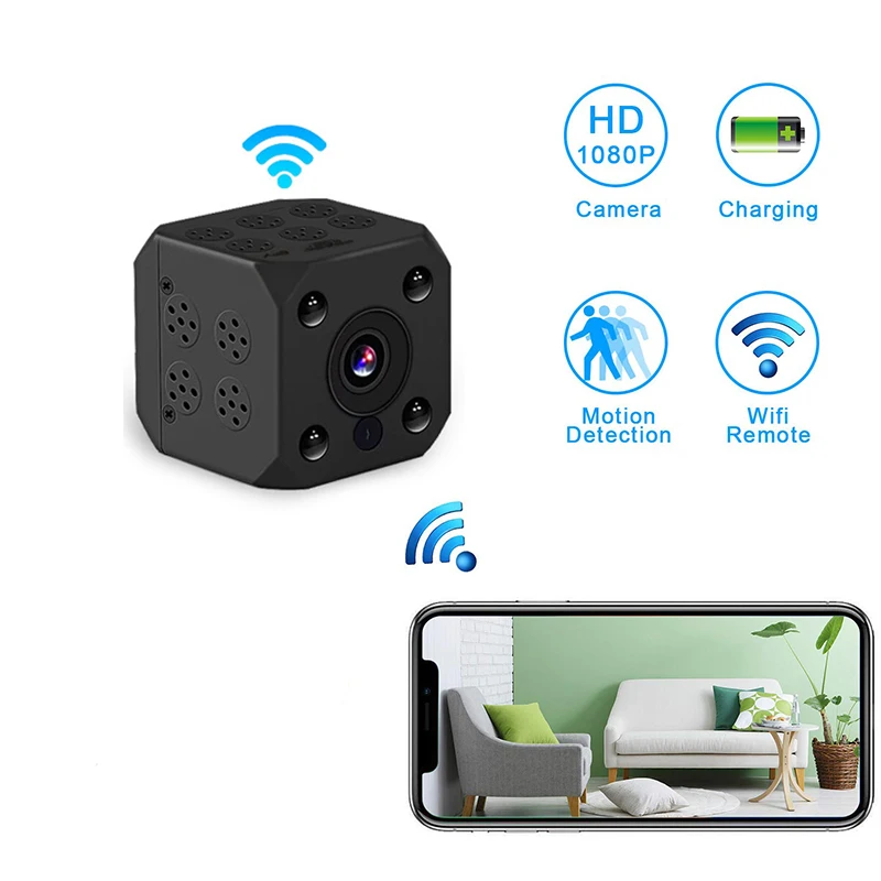 

MEICHUN Wireless Mini Wifi Camera 1080P Night Vision Home Security IP Camera Motion Detection Surveillance CCTV Camera