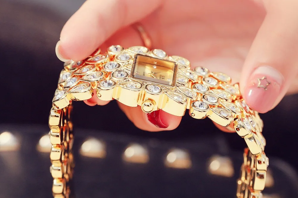Pulseira de Relógio de Ouro de Luxo