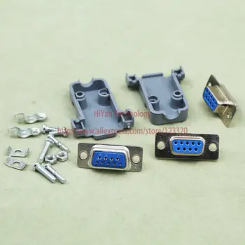 

(10pcs/lot) RS232 Parallel Serial Port DB9 9 Pin D Sub Female Solder Connector + Plastic Shell Cover