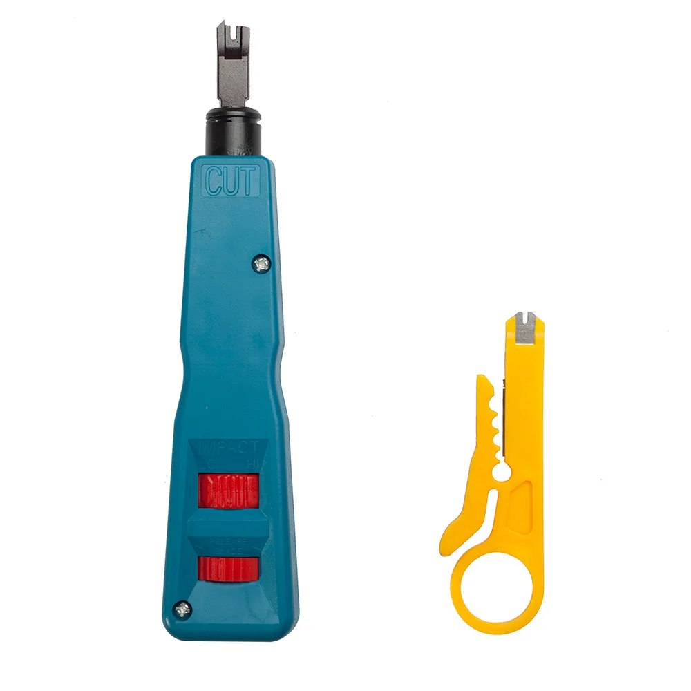 LBSC Network Wire Punch Down Impact Tool with Two Blades - 110 and BK & Network Wire Stripper LBSC Network Wire Punch Down Impact Tool with Two Blades - 110 and BK & Network Wire Stripper