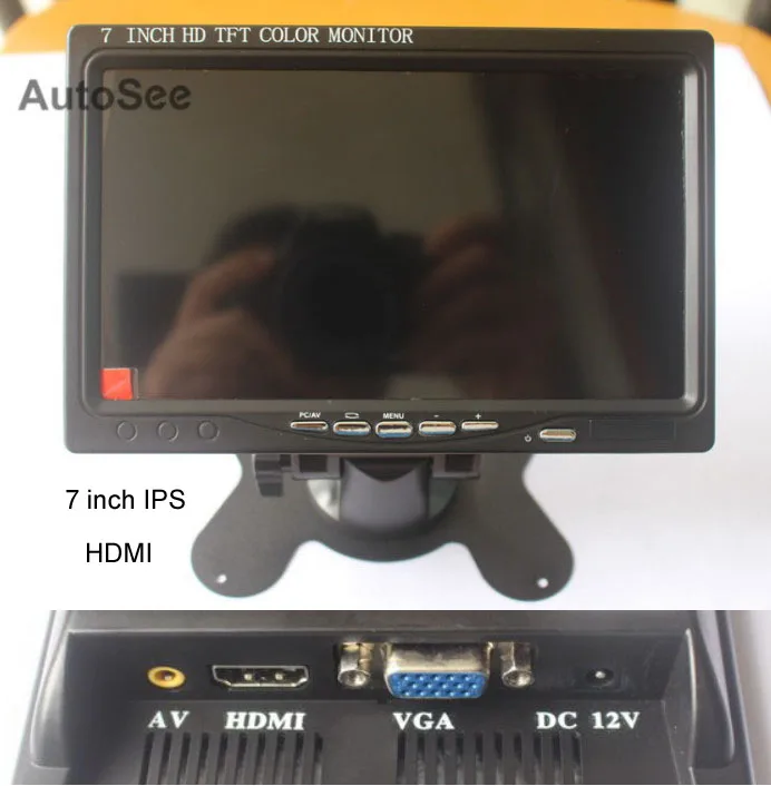 

7 inch HD TFT LCD monitor for 360 around camera system, IPS screen with HDMI, VGA, AV port