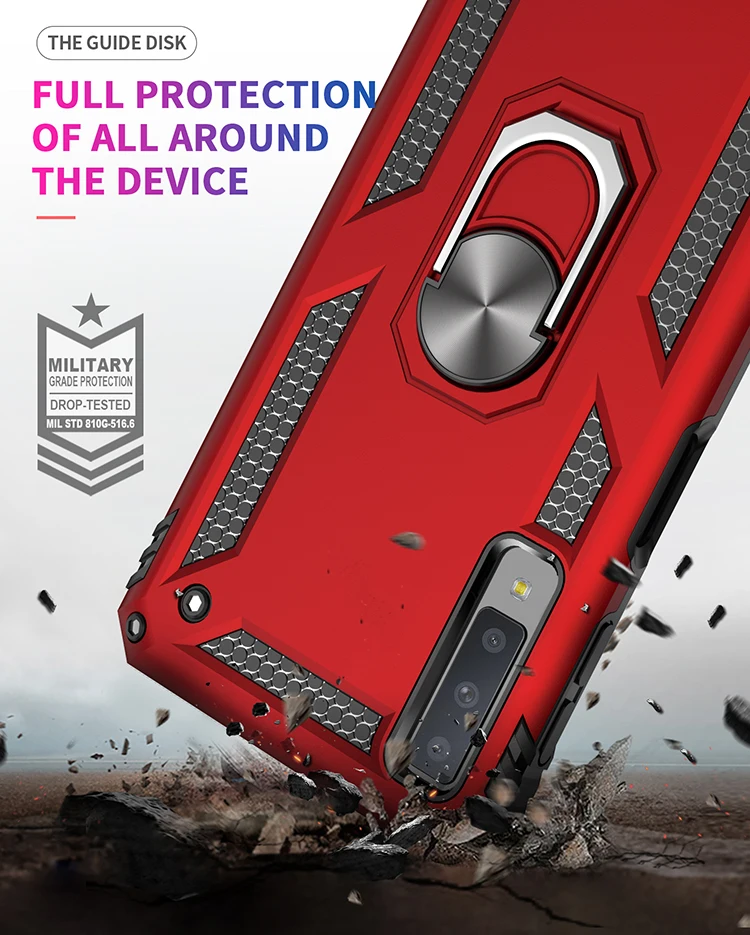 Luxury Armor Soft Shockproof Silicone Bumper with Metal Ring