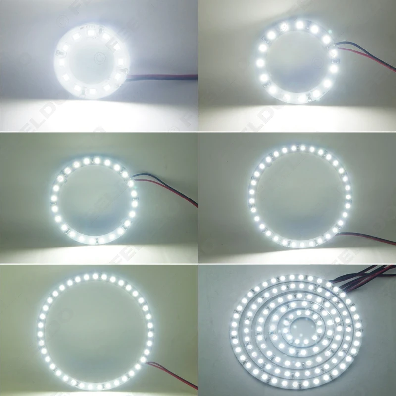 FEELDO 10 шт. 40 мм автомобильные ангельские глазки 1210/3528 12SMD светодиодные фары гало