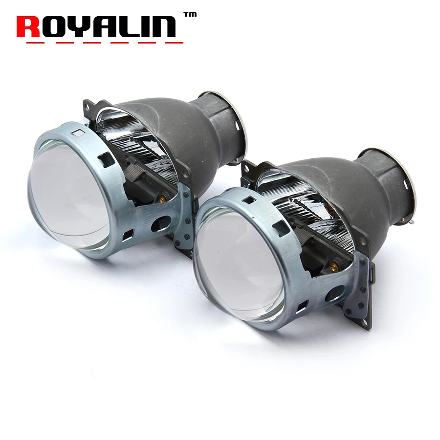 ROYALIN Car Q5 Headlights Lens Halogen Bixenon H7 Metal Projector 12V LHD RHD for Automobiles D2S