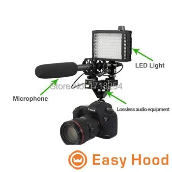 

Big Triple Mount Hot Shoe V Mount Bracket for Video Lights, Microphones or Monitors 16.4cm