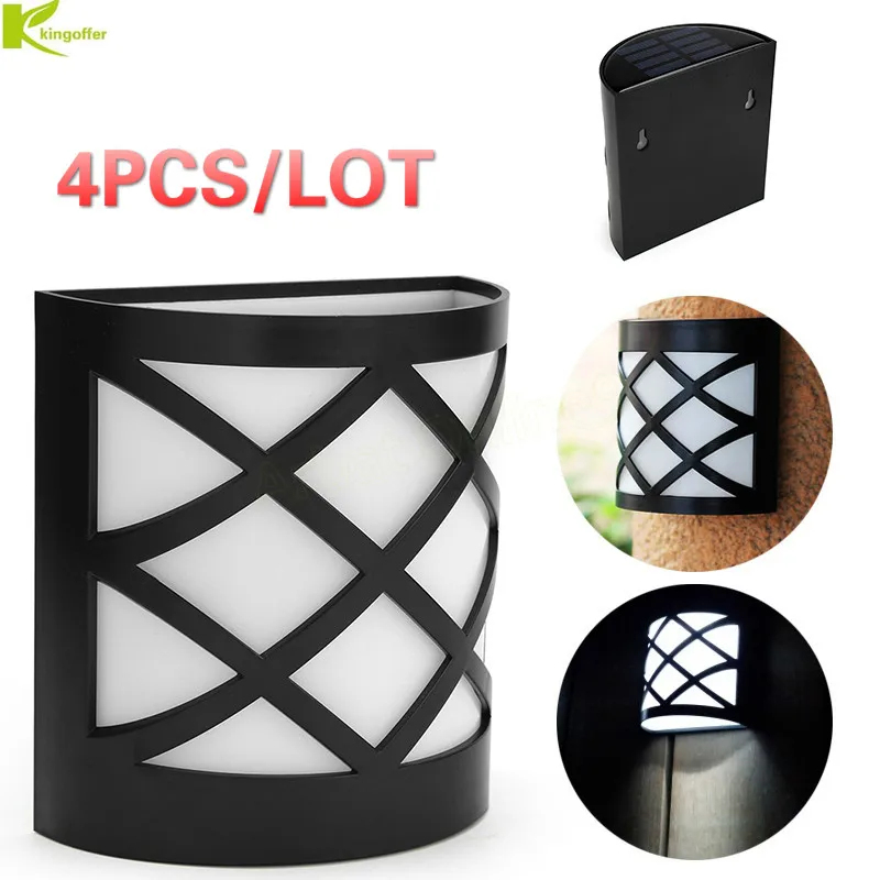 

4PCS LED Solar Light 6 LEDs Waterproof IP65 Sensor Light Outdoor Light Path Corridor Wall Lamp Spot Lighting LED Solar lamp