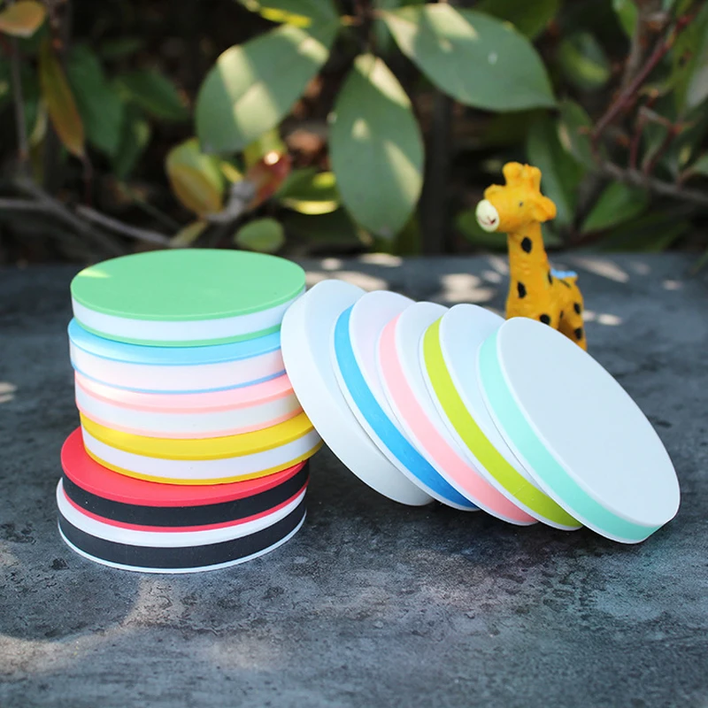 

2 pcs Multicolor Round Rubber Stamp Carving Blocks stationery for Scrapbooking DIY Rubber Stamp Craft,Postcards(Random delivery)