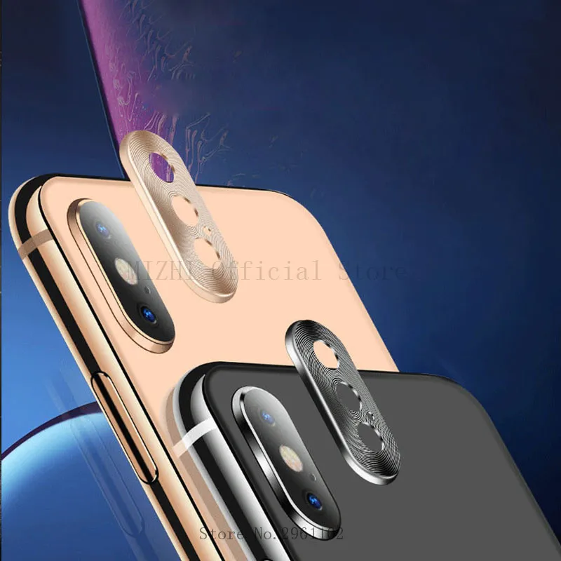 For iPhone 7 8 plus Camera Lens Protector Metal Phone Protective Ring Cover On x xr xs max case bumper iphonex | Мобильные телефоны