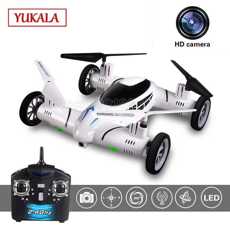

YUKALA X25-1 SY X25 Flying Car 2.4G RC Quadcopter Updated Version Drones 6-Axis 4CH Can 2MP HD Camera Helicopter toys for kids