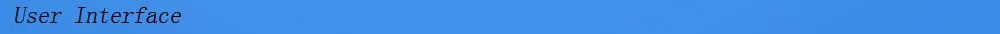 user interface