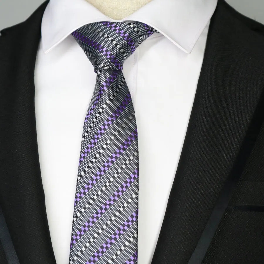 44 цвета, новинка, 6 см, мужские Узкие галстуки, полиэстер, в полоску, в горошек, узкий галстук, мужские аксессуары, тонкий галстук, для выпускного, свадьбы, вечеринки