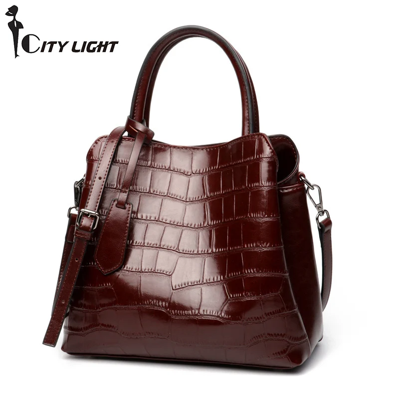 Natural Cowhide Women Handbag Fashion Alligator Bag High Quality Genuine Leather Ladies Tote Bag Messenger Bags Natural Cowhide Women Handbag Fashion Alligator Bag High Quality Genuine Leather Ladies Tote Bag Messenger Bags