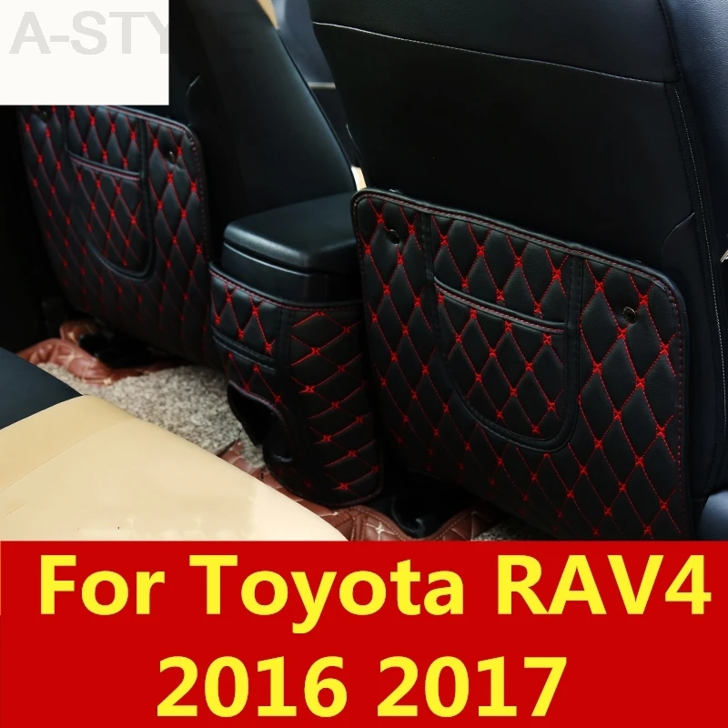 Для Toyota RAV4 RAV 4 сидений уход за задним сиденьем протектор заднего сиденья анти-Kick Pad чехол для сиденья Автомобильный интерьер модифицированный