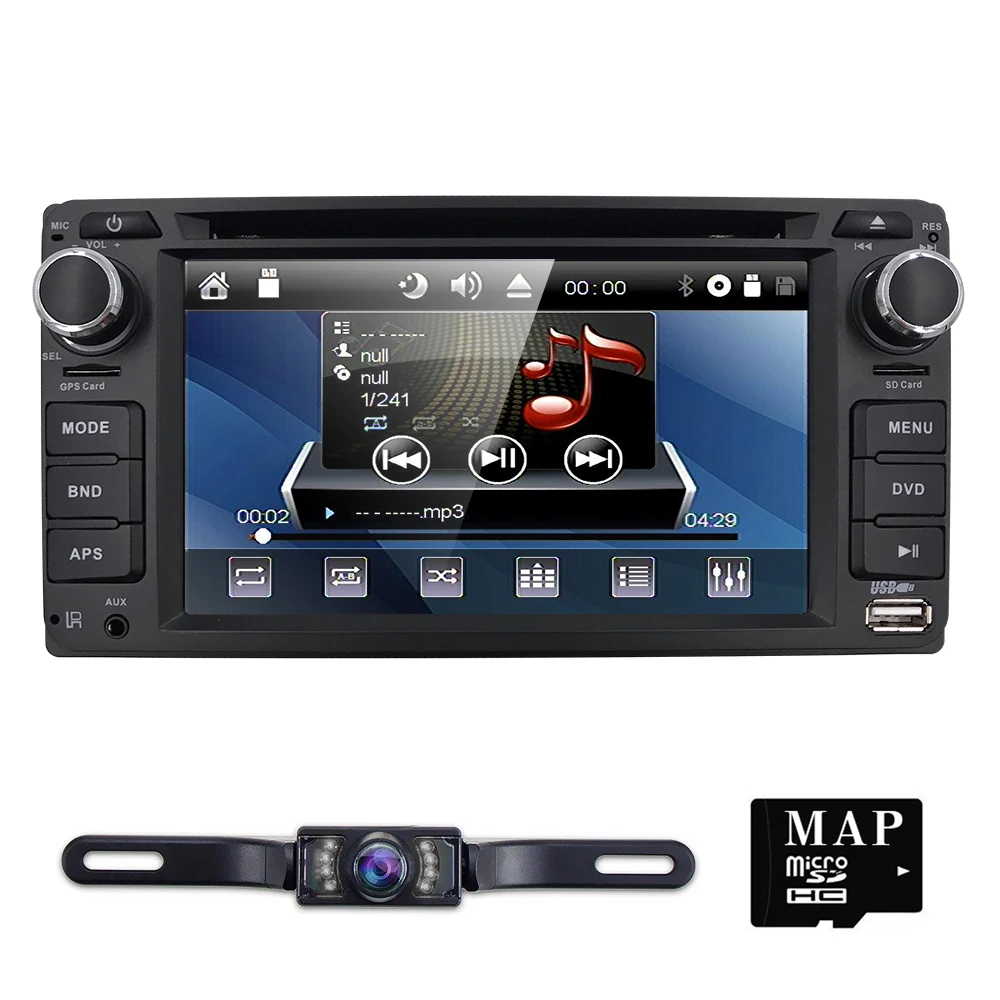 

Hizpo GPS Navigation 6.2 Inch 2 din car radio gps Car DVD Player For Toyota/Corolla Old Series Bluetooth GPS Radio SWC rear cam