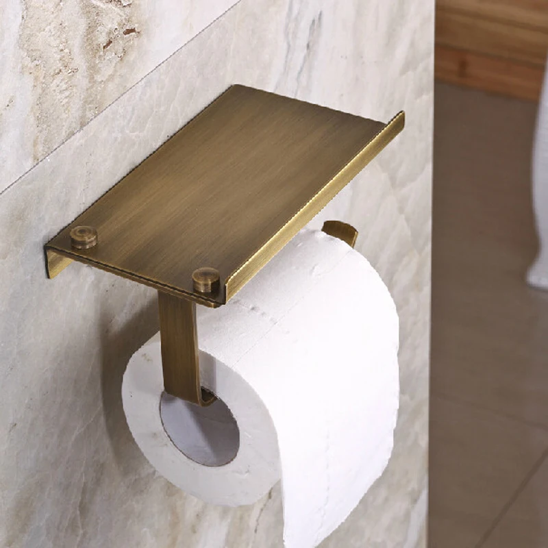 Free Shipping Bathroom Toilet Tissue Paper Roll Holder Brass Antique Wall Mounted Toilet Paper Rack free shipping antique brass creative wall mounted flower carved bathroom brass toilet paper holder tissue roll with soap dishes