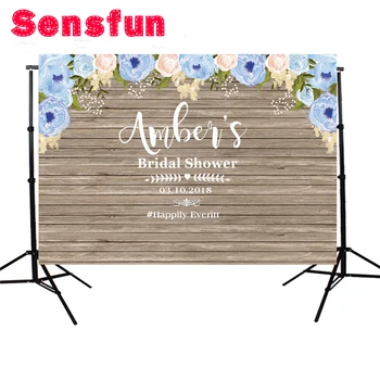 

Sensfun Floral Wooden Flower Baby Shower Custom BackdropsPhotography Backgrounds for photo Studio 7x5ft