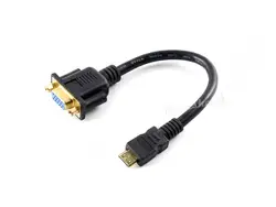 Mini HDMI мужчин и женщин VGA кабель 20 см