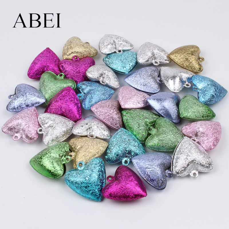 

25mm 20pcs Heart Shape Bells For Wedding Party Home Decoration Jewelry Finding Embellishment DIY Bell Crafts