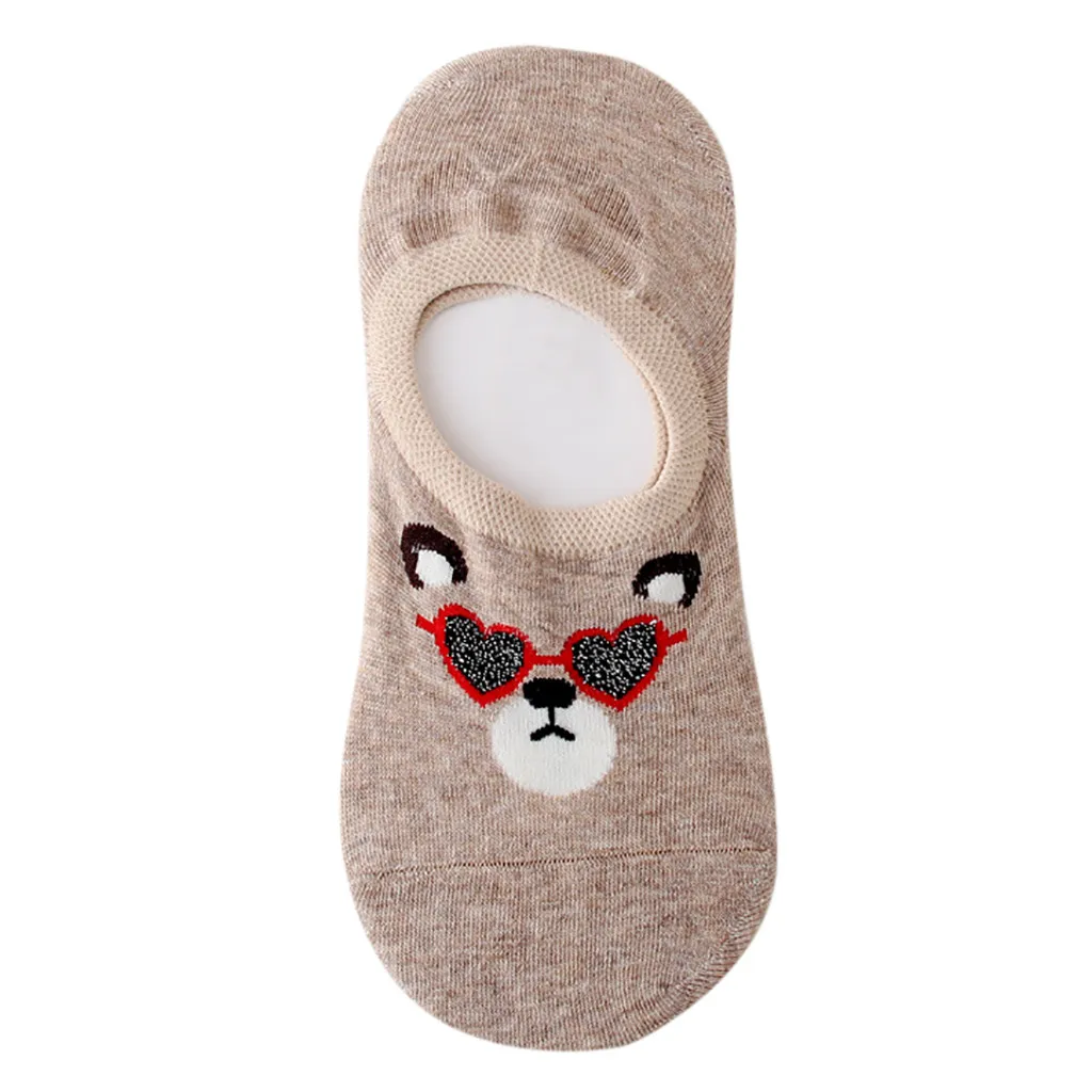 1 пара, женские хлопковые носки с принтом животных, женские зимние носки-башмачки, милые зимние подарочные эластичные короткие носки MujerVento#20