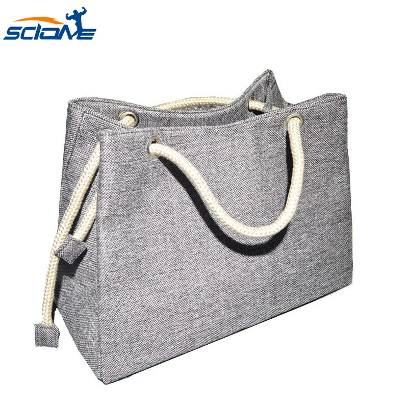 

Scione Sport Bag Training Gym Bag for Women's Linen Handbag Crossbody Shopping Lady's Bag Fitness Travel Duffel Sac De Course