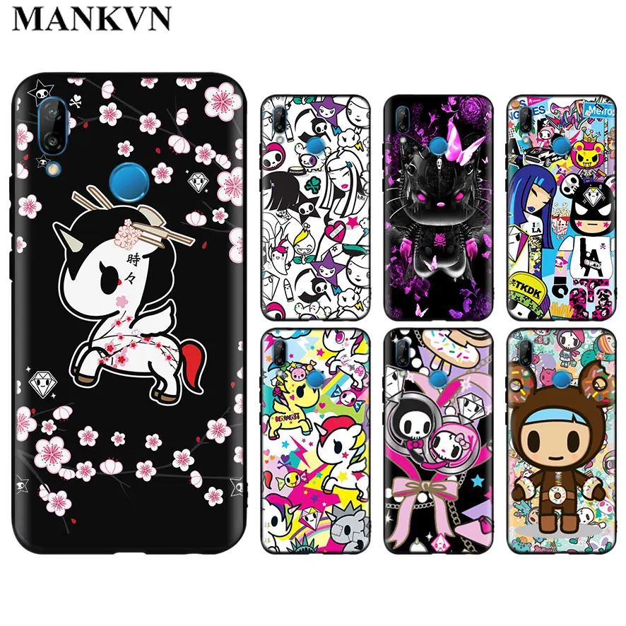 

Cute Japan Tokidoki Phone Cases for Huawei P10 P20 Lite Mate 10 20 Lite 20 Pro Honor 8X 9 Lite Soft Silicone Black Cases