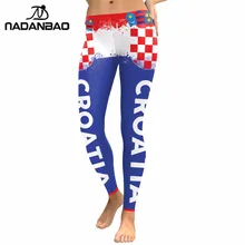 NADANBAO Лето женские леггинсы Croatia Cheer цифровой ПРИНТ леггинсы для победителя печать легинсы для тренировки и фитнеса брюки