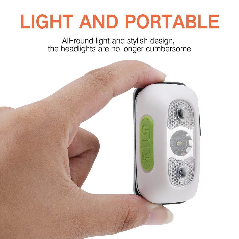 Boruit Mini B6 sensor headlight Induction usb rechargeable Headlamp  (12)