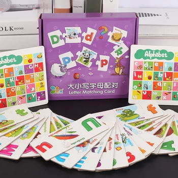 

Candice guo Montessori learning game letter matching card digital match operation alphabet educational toy baby math words teach