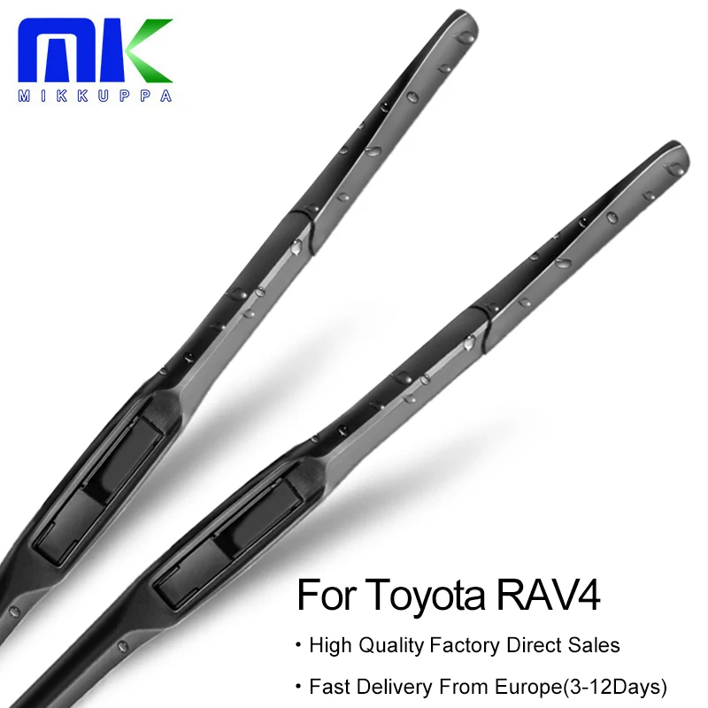 

Mikkuppa Windscreen Hybrid Wiper Blades for Toyota RAV4 Fit Hook Arms Model Year from 1994 to 2018