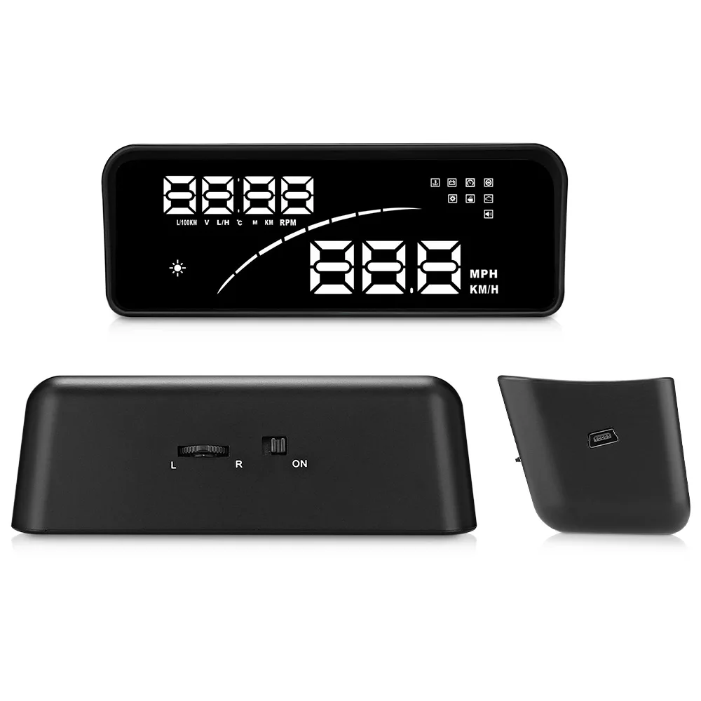 

New Car Head Up Display OBD Smart Digital Meter HUD Shift Reminder Fatigue Driving / Over Speed Alarm