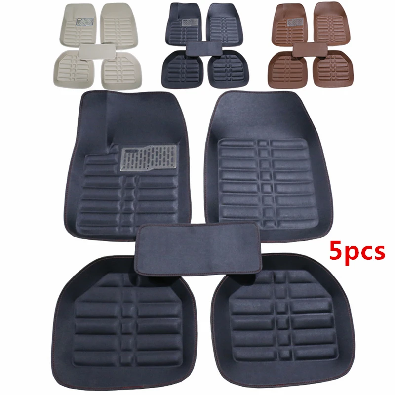 

5x Universal Car Floor Mats Front & Rear Waterproof Car-styling Carpet Rugs Floor Liners For Audi BMW Mercedes-Benz 2018 2019