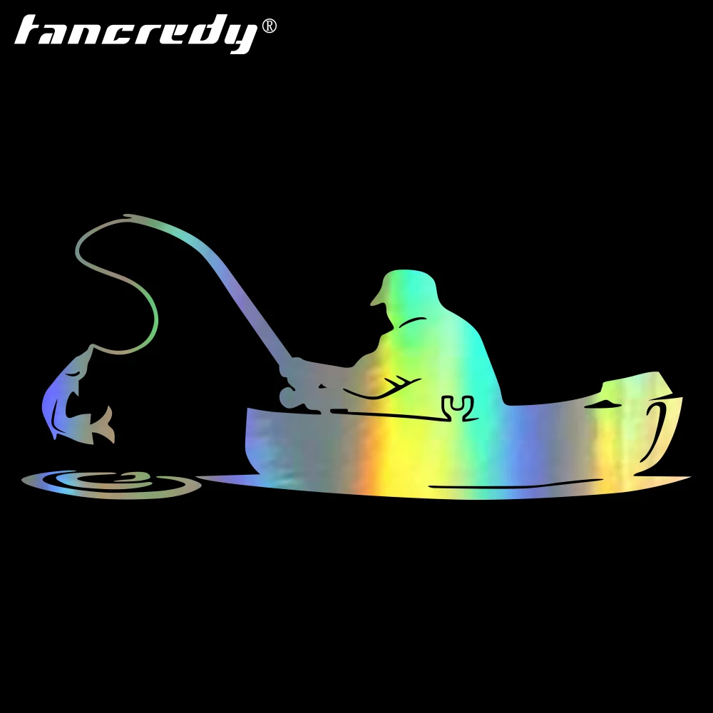 Виниловые наклейки Tancredy 15 2*6 5 см для автомобилей с изображением лодки и рыбалки