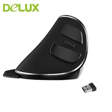 Delux M618 PLUS usb mouse optical Wireless Vertical Portable Size Ergonomic Design Wireless Mouse 1600 DPI Mouse For PC Computer