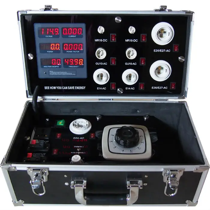 [Seven Neon]Portable led demo case with MR16,GU10,E14,E26/E27,G24 lamp