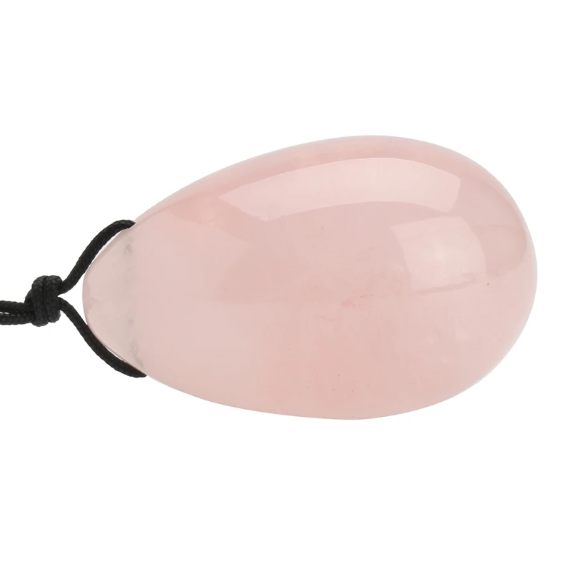 Kiwarm красивый розовый кварц кристалл Йони яйцо Форма естественного исцеления exercis камень массаж Здоровье и гигиена инструмент драгоценный