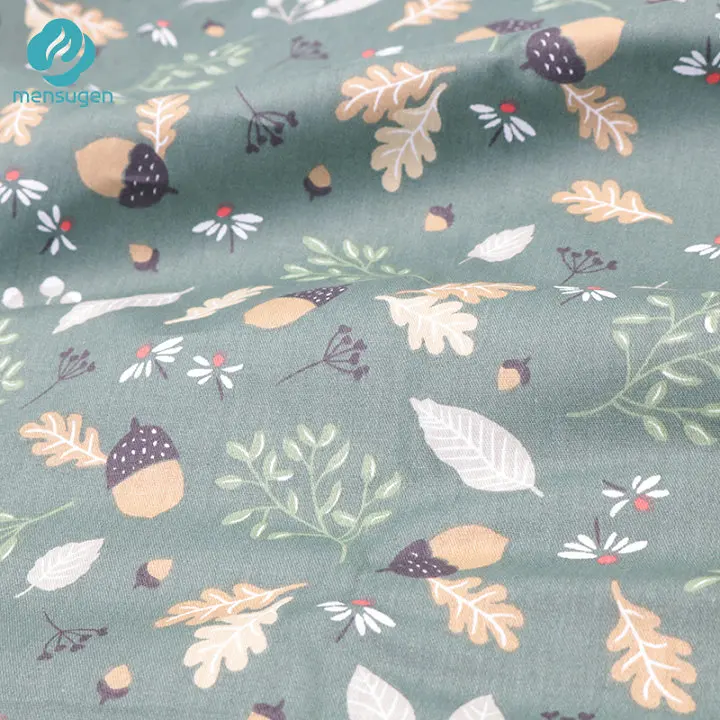 Зеленого цвета с цветочным рисунком и с цветочным принтом хлопок ткань метрами для подушки Одеяло Швейные DIY ткани Telas ткань в стиле пэчворк - Цвет: 1