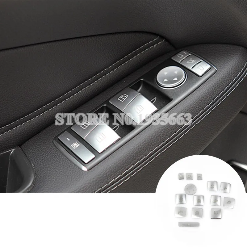 

Inner Door Window Switch Button Trim Cover For Benz ML W166 2012-2015 GL X166 2013-2015 14pcs