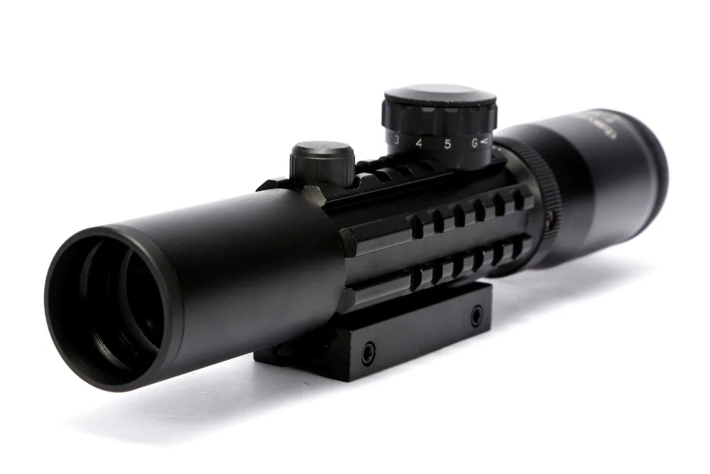 

Hunting Tactical Optics 2-6X28E Red & Green Illuminated Reticle Gun Rifle Scope Riflescope Rail Scope