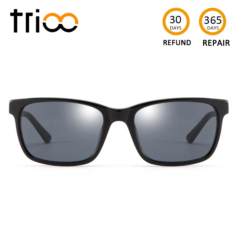 TRIOO Mens Myopia Glasses for driving Diopter Black Lens Eyewear