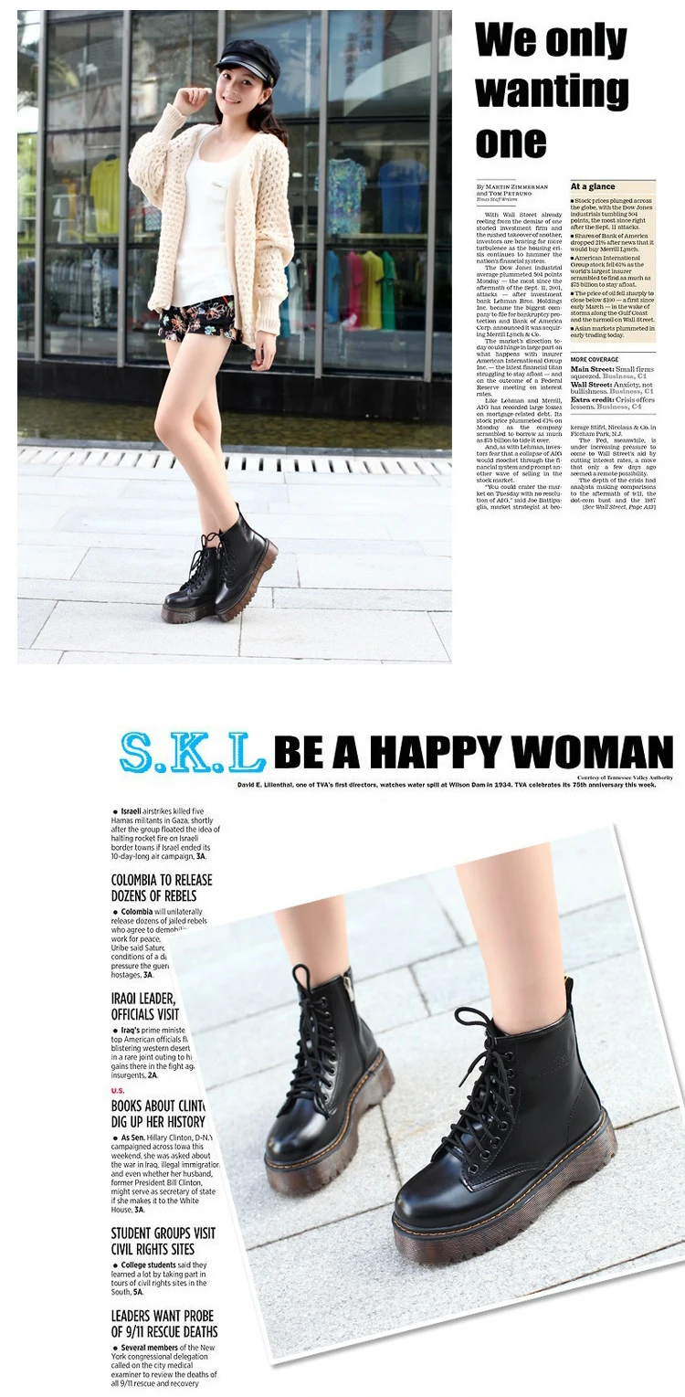 LAKESHI/женские ботинки высокого качества на платформе; зимние теплые мотоботы; ботильоны; женские сапоги панк до лодыжек; женская обувь