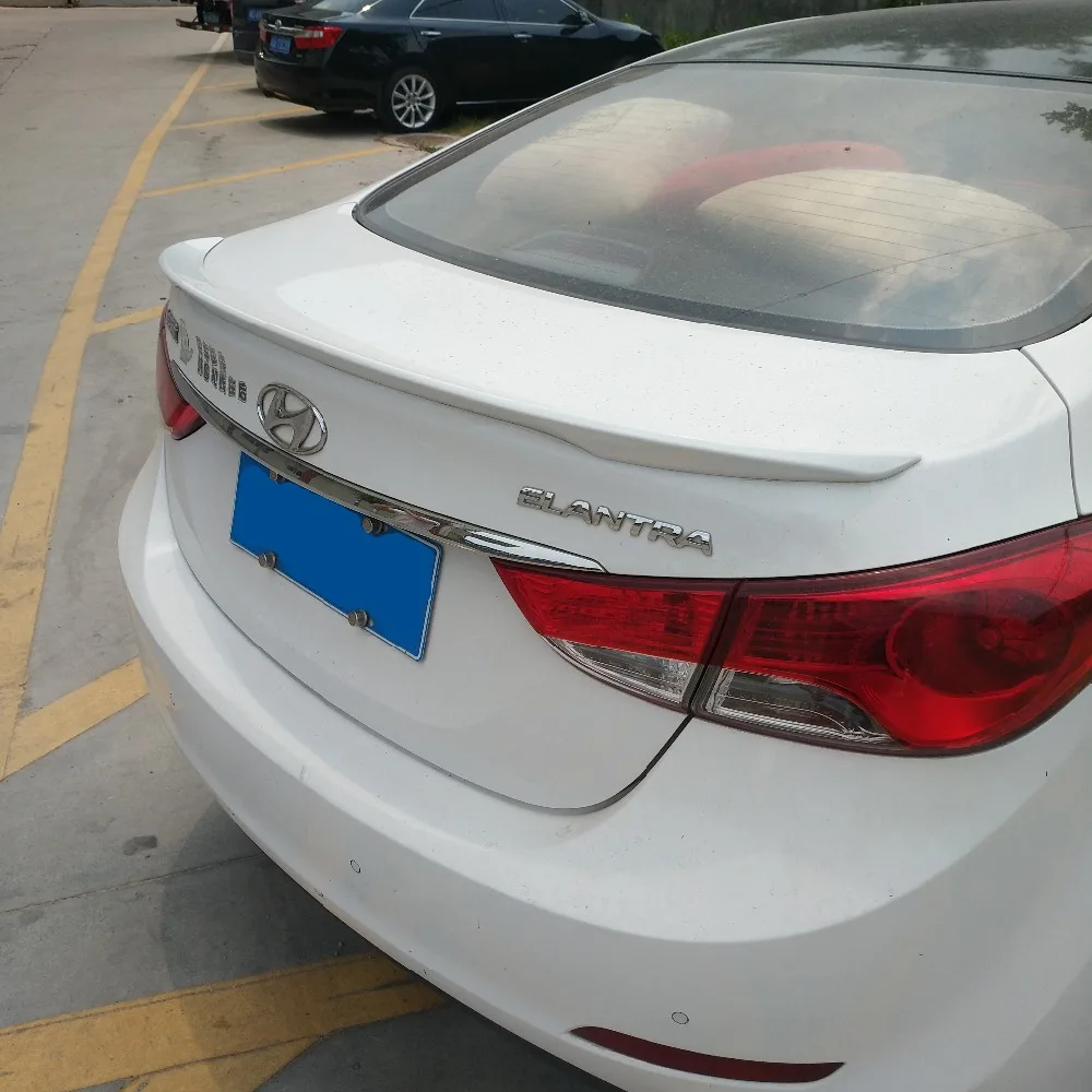 Стиль спойлер для HYUNDAI ELANTRA 2012 2013 спойлер высокая твердость и качество ABS грунтовкой